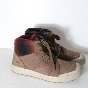 Keen Womens Elena Mid Sneaker Boots Womens 11 Chestnut Hiking Waterproof Lace Up